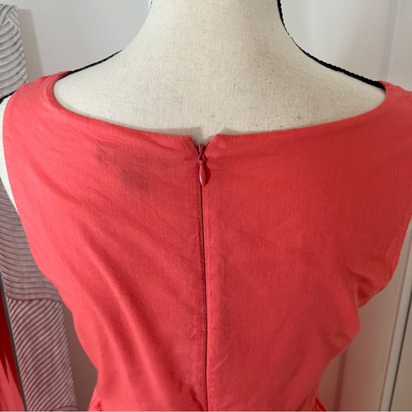 Old Navy Coral Embroidered Dress, 100% Cotton Fit & Flare - Picture 8 of 9